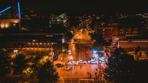 what does a drone look like at night